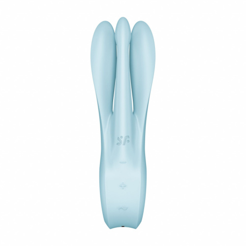 Satisfyer Threesome 1 - Клиторальный вибратор, 14 х 5.6 х 3.6 см (голубой)